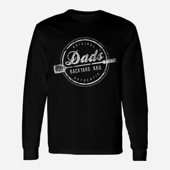 Dads Backyard Bbq Grilling Cute Fathers Day Long Sleeve T-Shirt - Seseable