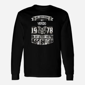 Das Leben Beginnt Mit 40 1978 Legenden Langarmshirts - Seseable