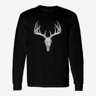 Deer Retro Vintage Western Hunting Hunter Fashion Long Sleeve T-Shirt - Seseable