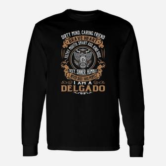 Delgado Last Name, Surname Tshirt Long Sleeve T-Shirt - Seseable