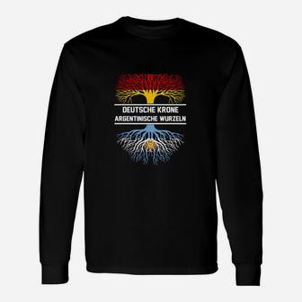 Deutsche Kroneargentinische Wurzeln Langarmshirts - Seseable