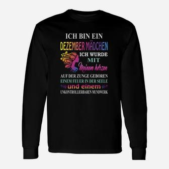 Dezember Mädchen Langarmshirts, Glitzer Spruch Geburtstags-Langarmshirts - Seseable