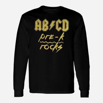 Diamond Abcd Pre-k Rocks T-shirt Long Sleeve T-Shirt - Seseable
