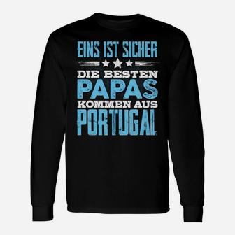 Die Besten Papas Kommen aus Portugal Herren Langarmshirts, Lustige Aufdruck - Seseable