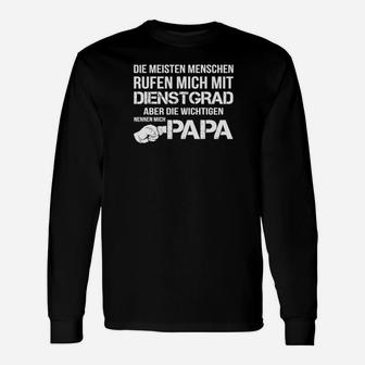 Dienstgrad Papa Lustiges Langarmshirts, Militär Stil Spruch - Seseable