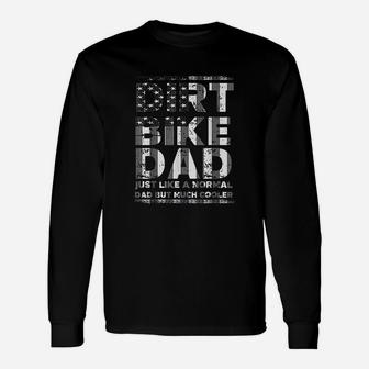 Dirt Bike Dad Bike Motocross Enduro Us Flag Long Sleeve T-Shirt - Seseable