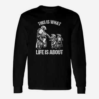 Dirt Bike Dad Motocross Motorcycle Fmx Biker Father And Long Sleeve T-Shirt - Seseable
