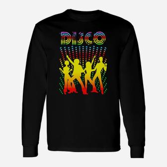 Disco T-shirt Vintage Style Dancing Retro Disco Shirt Long Sleeve T-Shirt - Seseable