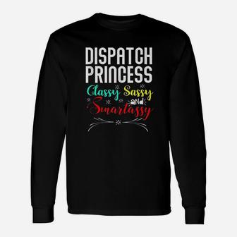 Dispatcher Princess Police Christmas Employee Long Sleeve T-Shirt - Seseable