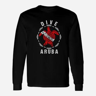 Dive Aruba Vintage Tribal Long Sleeve T-Shirt - Seseable
