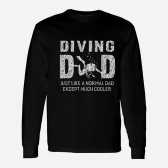 Diving Dad For Father Scuba Diving Men Long Sleeve T-Shirt - Seseable