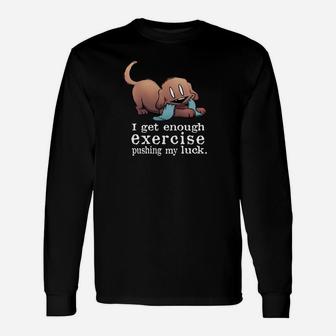 Dog Eat Doug Gif Lucky Exercise Long Sleeve T-Shirt - Seseable