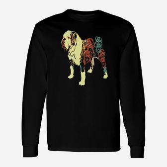 Dog Halloween English Bulldog Long Sleeve T-Shirt - Seseable