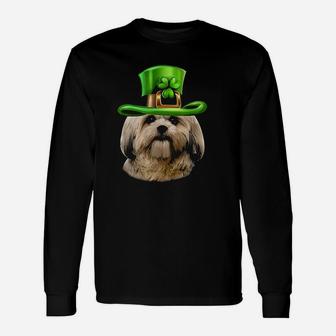 Dog Lover Cool St Patricks Day Shih Tzu Long Sleeve T-Shirt - Seseable