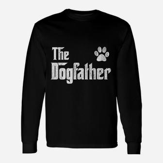 The Dogfather For Dog Dad Best Dog Dad Paw Long Sleeve T-Shirt - Seseable