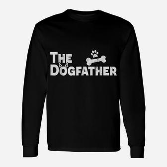 The Dogfather Dog Dad Fathers Day Long Sleeve T-Shirt - Seseable