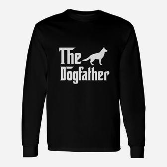 The Dogfather German Shepherd Art Long Sleeve T-Shirt - Seseable