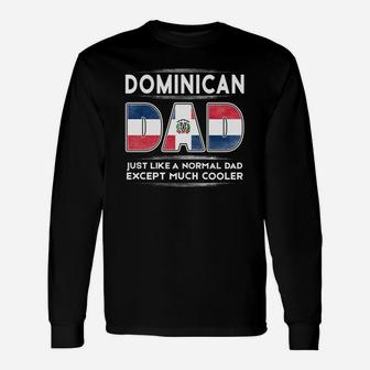 Dominican Republic Dad Is Cooler Promoted To Daddy Long Sleeve T-Shirt - Seseable