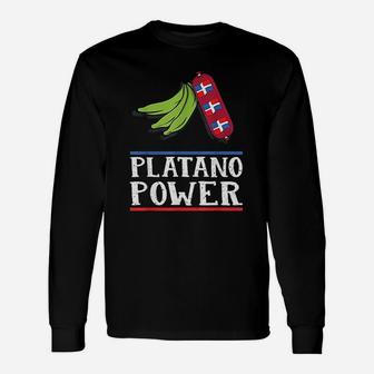 Dominican Republic Dominican Platano Power Long Sleeve T-Shirt - Seseable
