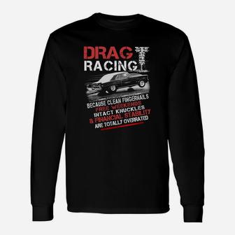 Drag Racing T-shirt T-shirt Long Sleeve T-Shirt - Seseable