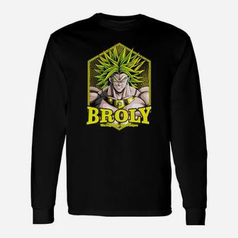 Dragon Ball Z Broly Herren Langarmshirts - Fan Design in Schwarz - Seseable