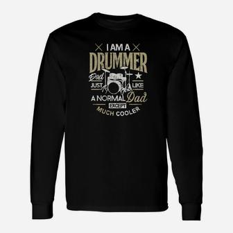 Im A Drummer Dad Daddy Drummer Clothes For Drummers Premium Long Sleeve T-Shirt - Seseable
