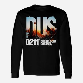 Düsseldorf Skyline Langarmshirts, Original DUS Q2H Design - Seseable