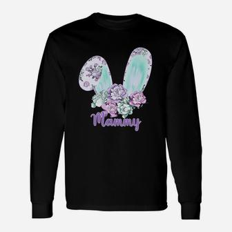 Easter Bunny With Flowers Mammy Great Long Sleeve T-Shirt | Seseable UK