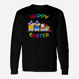 Easter Egg Hunt Train Boys Girls Teachers Long Sleeve T-Shirt - Seseable
