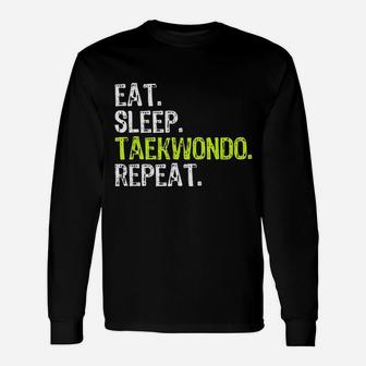 Eat Sleep Taekwondo Repeat Cool Lover Christmas Long Sleeve T-Shirt - Seseable