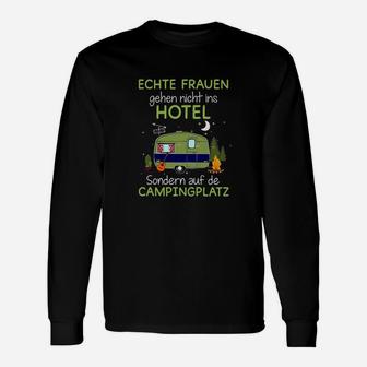 Echte Frauen Campen Langarmshirts, Lustiges Damen Camper Langarmshirts - Seseable