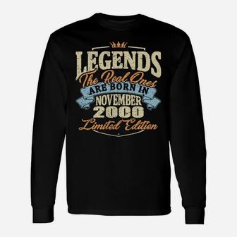 Echte Legenden Werden Im November 2000 Geboren Langarmshirts - Seseable