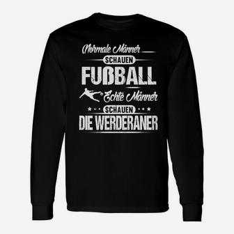 Echte Männer Werderaner Fan Langarmshirts, Fußball-Support in Schwarz - Seseable