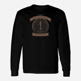 Echtes Legenden Jahrgang 1981 Langarmshirts, Geburtstagsdesign Schwarz - Seseable