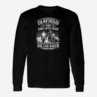 Ein Motorrad Und Eine Gute Frau Langarmshirts - Seseable