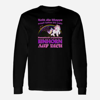 Einhorn Spruch Langarmshirts Passt auf Dich auf, Lustiges Motiv-Langarmshirts - Seseable