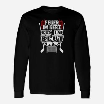 Eishockey Feuer Und Eis Geschenk Langarmshirts - Seseable