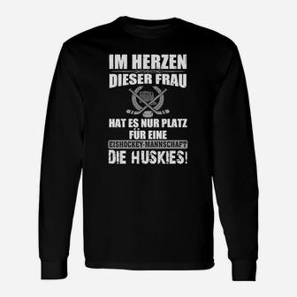 Eishockey Im Herzen Die Huskies Langarmshirts - Seseable