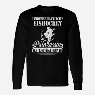 Eishockey-Prinzessin Damen-Langarmshirts, Stolze & Leidenschaftliche Fans - Seseable