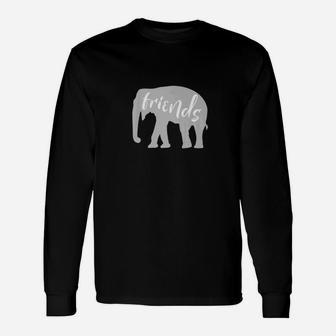 Elephant Best Friend Matching Outfits, best friend gifts Long Sleeve T-Shirt - Seseable