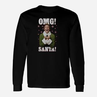 Elf Buddy Omg Santa Christmas Long Sleeve T-Shirt - Seseable