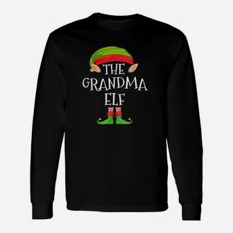 Elf Christmas Grandma Elf Matching Long Sleeve T-Shirt - Seseable