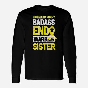 Endometriosis Sister Endometriosis Awareness Long Sleeve T-Shirt - Seseable