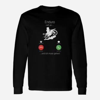 Enduro Motto Langarmshirts, Witziges Motorradfahrer-Langarmshirts mit Spruch - Seseable