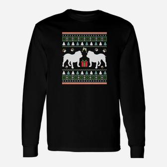 English Bulldog Christmas Premium For Dog Lovers Long Sleeve T-Shirt - Seseable