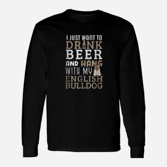 English Bulldog Dad British Dog Lover Long Sleeve T-Shirt - Seseable