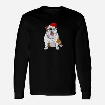 English Bulldogs Bulldogs Pups Holidays Long Sleeve T-Shirt - Seseable