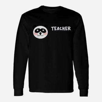 Esl Teacher Panda Online English Students Long Sleeve T-Shirt - Seseable