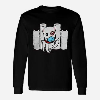 Essential Dog With Toilet Paper Long Sleeve T-Shirt - Seseable