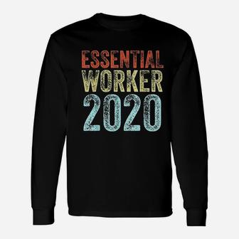 Essential Worker 2020 Job Vintage Employee Long Sleeve T-Shirt - Seseable
